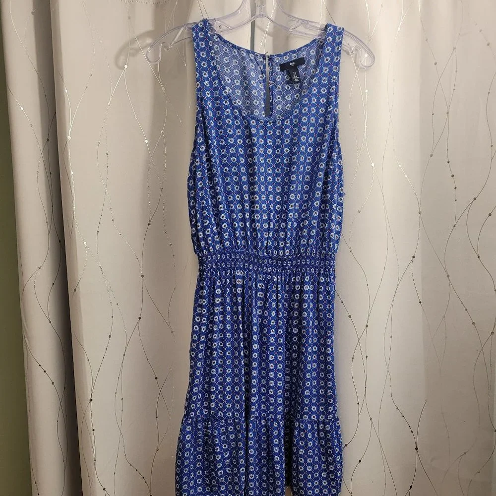 Gap Blue patterned A line dress - Picture 1 of 6